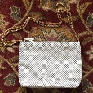 Whiting and Davis White evening bag